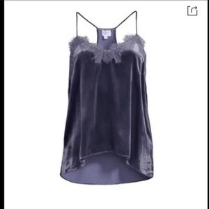 Cami NYC The Racer in blue velvet L